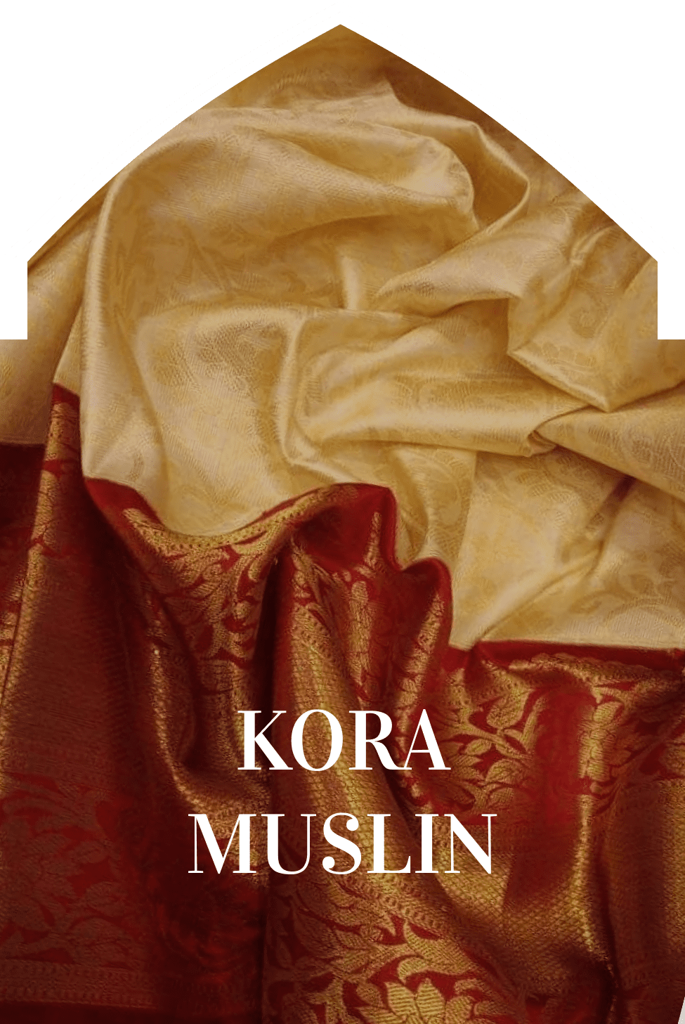 A beautiful kora muslin saree, known for its sheer and lightweight fabric, perfect for any occasion.